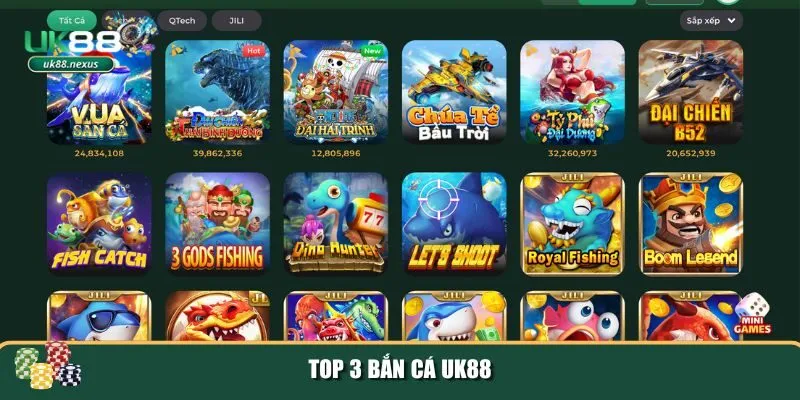 1 ban ca uk88 Top 3 bắn cá UK88