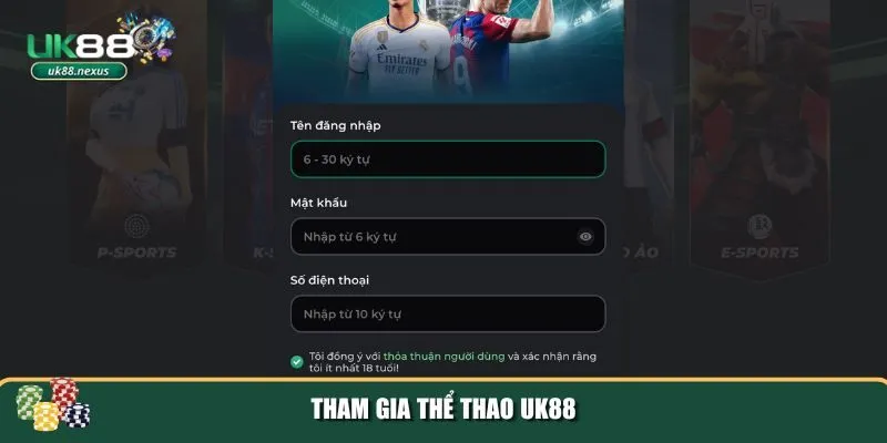 3 the thao uk88 Tham gia thể thao UK88