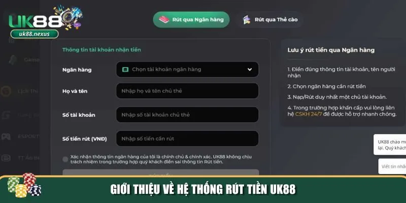 rut tien uk88 1 Hệ thống rút tiền UK88 mang đến sự thuận tiện và an toàn tối đa