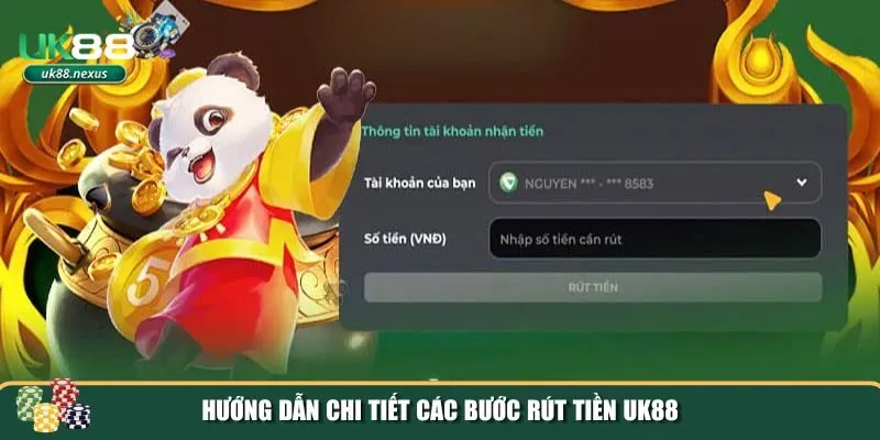 rut tien uk88 2 Quá trình rút tiền UK88 được thiết kế đơn giản, dễ thực hiện